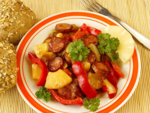 recipe for fiesta sausage with pineapple