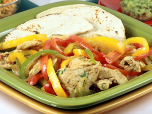 recipe for wok-cooked chicken fajitas