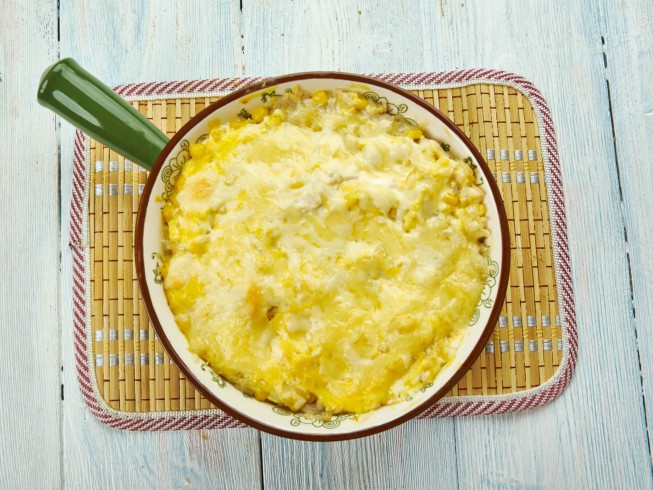 Baked Creamed Corn With Cheese