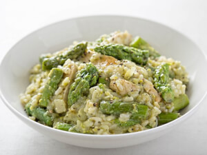recipe for microwave asparagus and chicken risotto