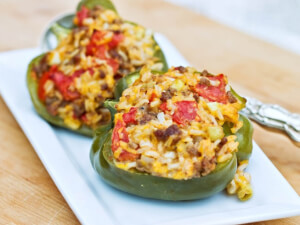 recipe for stuffed green peppers with cheese
