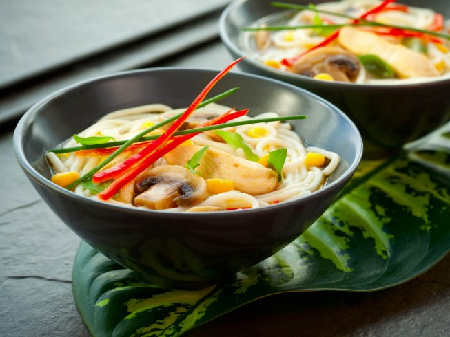 photo of Asian Chicken Miso Noodle Soup