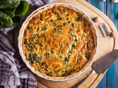 Two-Cheese Spinach And Bacon Quiche
