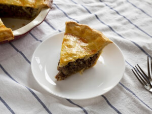 recipe for tourtiere (meat pie)