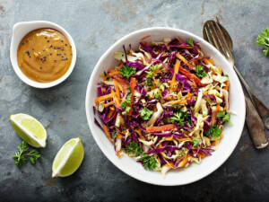 recipe for three-cabbage asian coleslaw