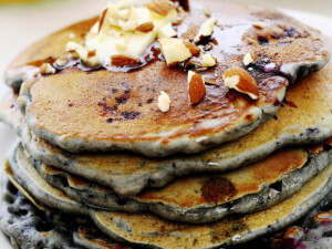 recipe for almond and blueberry pancakes