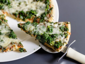 recipe for white spinach pizza