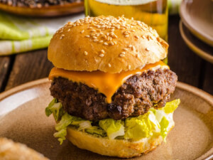 recipe for bacon and cheese filled burgers