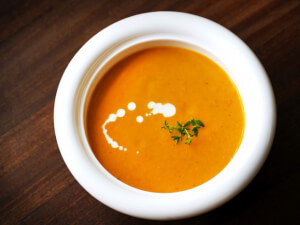recipe for sweet potato & yogurt soup
