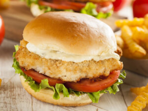 recipe for oven-fried fish sandwich