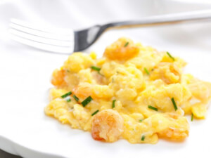 recipe for shrimp and brie scrambled eggs