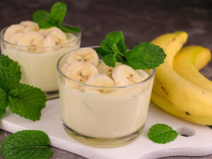 recipe for low-carb banana cream pudding