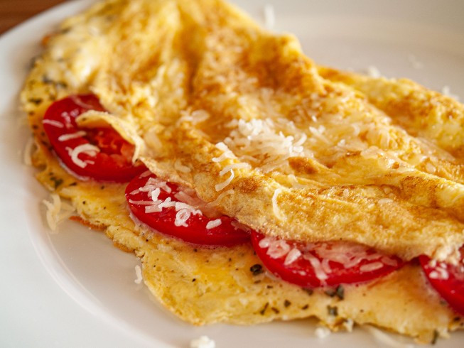 photo of Fresh Tomato Omelets With Mozzarella Cheese