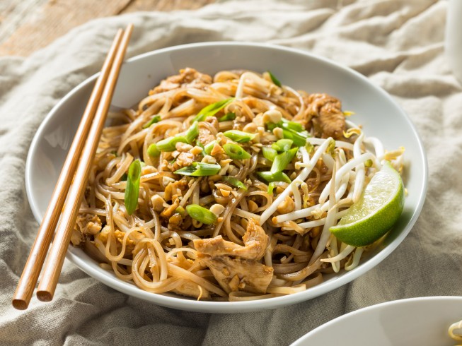 photo of Pad Thai With Chicken And A Creamy Peanut Sauce