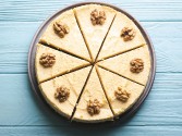 Pumpkin Cheesecake With Bourbon Sour Cream Topping