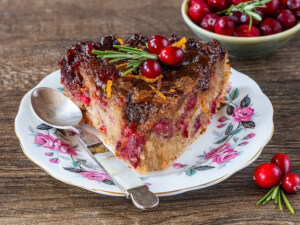 recipe for cranberry walnut upside down cake