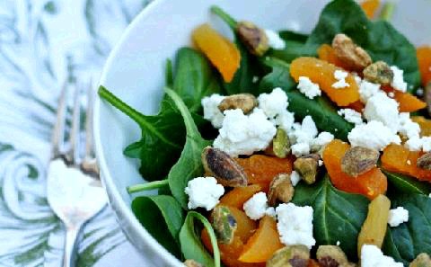 photo of Apricot, Goat Cheese and Pistachio Salad