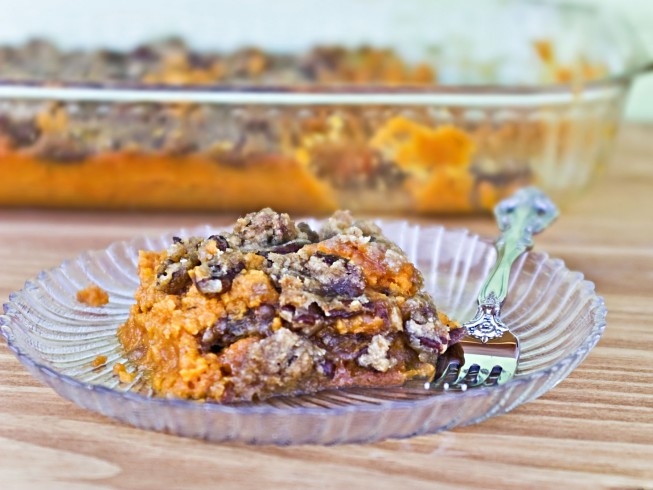 recipe for copycat damon's pecan-crusted fluffy sweet potatoes