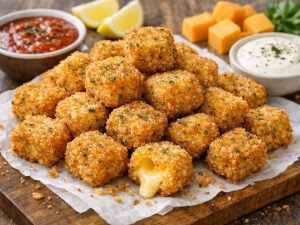 recipe for seasoned deep fried cheddar cheese