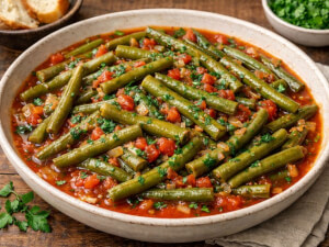 recipe for the parthenon's famous braised green beans