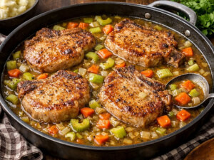 recipe for pork chops jardiniere