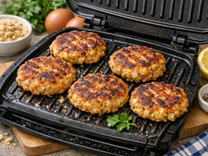 recipe for low-fat salmon patties george foreman grill