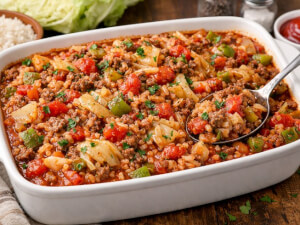 recipe for slow cooker unstuffed cabbage casserole