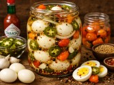 Pickled Eggs With Jalapenos, Habaneros And Tabasco