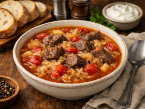recipe for sauerkraut and short rib soup