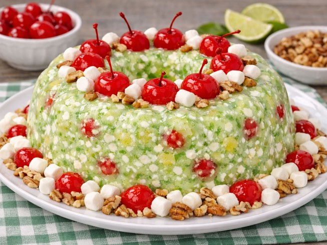 photo of Lime Jello Marshmallow Cottage Cheese Surprise