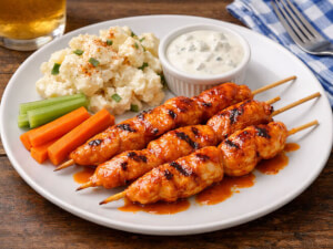 recipe for buffalo chicken-on-a-stick