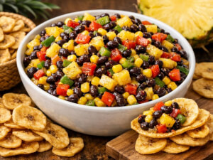 recipe for exotic bittersweet black bean and corn relish