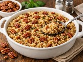 Baked Bulgur with Pecans