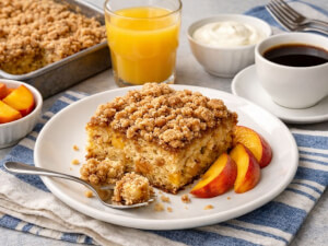 recipe for peach yogurt coffee cake