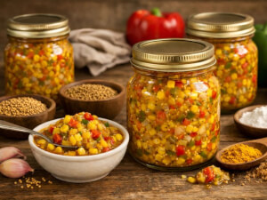 recipe for sweet canned corn relish