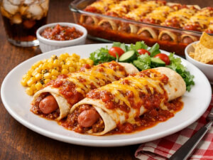 recipe for chili-dog wraps
