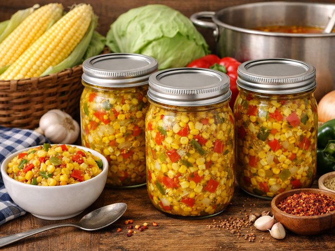 photo of Sweet Corn, Cabbage, And Bell Pepper Relish