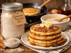 recipe for cinnamon pancake mix in a jar