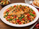 Spanish Chicken With Garbanzo Beans And Olives