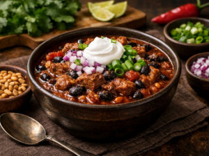 recipe for robert redford's lamb chili with black beans