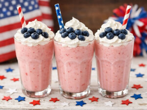 recipe for patriotic milk shakes