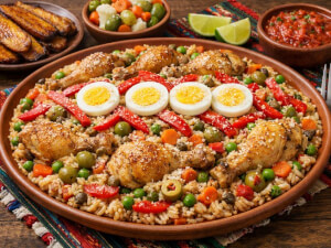 recipe for arroz con pollo chapina (guatemala style chicken and rice)