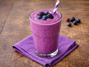 recipe for a berry purple smoothie
