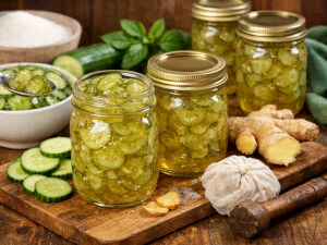 recipe for english cucumber and ginger conserve