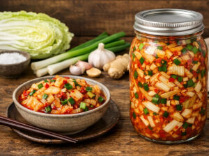 recipe for kimchi (korean cabbage relish)