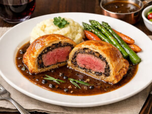 recipe for beef wellington in madeira wine sauce