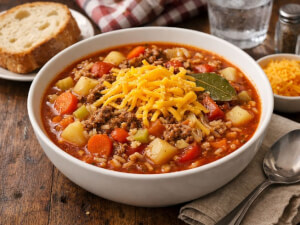 recipe for ground beef goulash soup