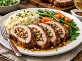 Sausage And Apple Stuffed Pork Roast