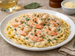 recipe for sage white pasta sauce with shrimp