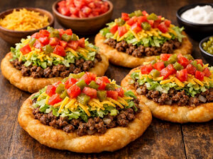 recipe for cheesy navajo taco